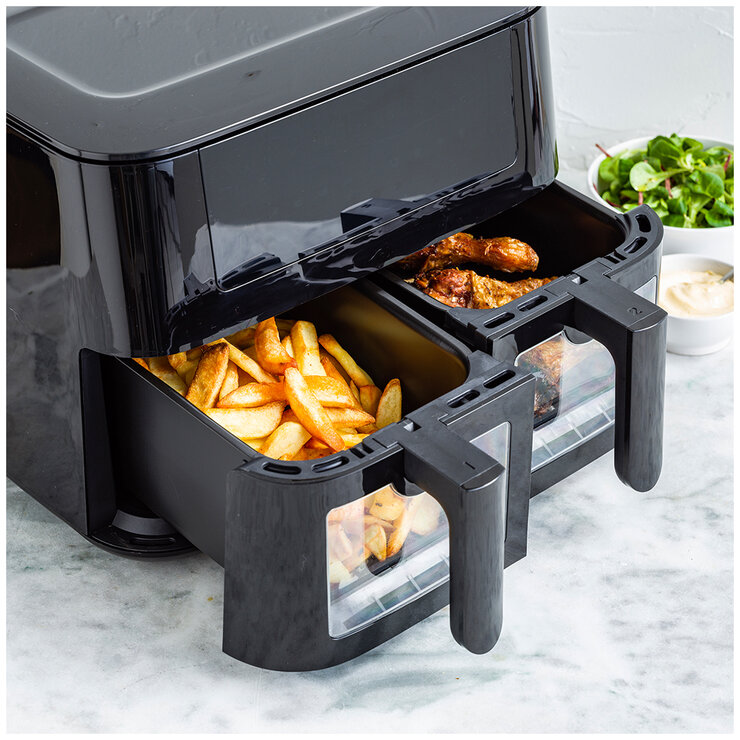 GreenPan Bistro Airfryer 4+4 L, 2 Baskets CC008077-001 GreenPan Bistro Airfryer 4+4 L, 2 Baskets CC008077-001