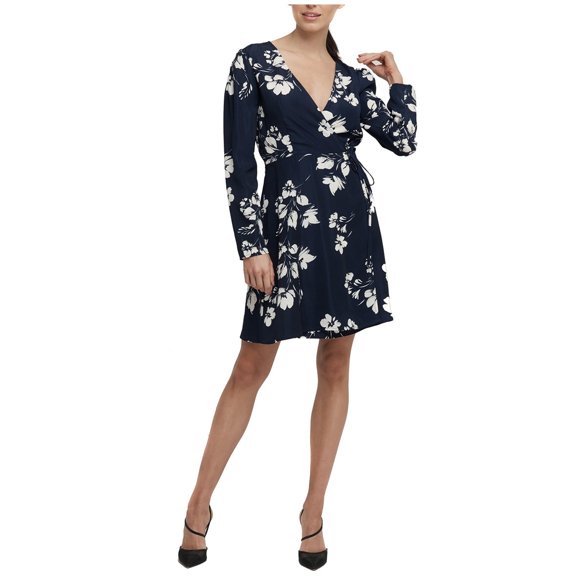 Cooper St Mid Print Dress - Navy Flower