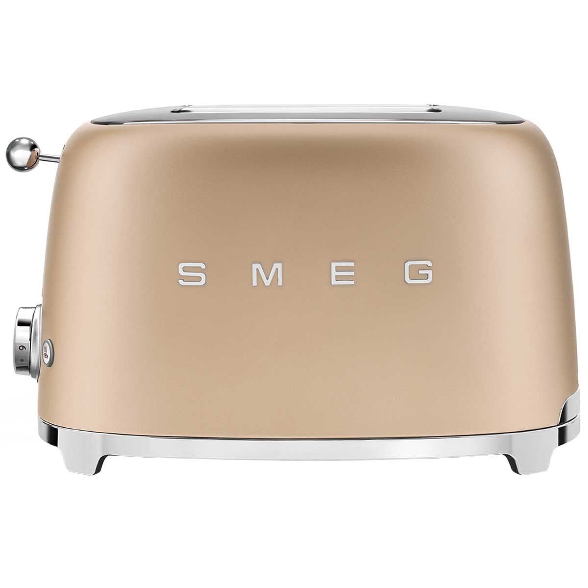 Smeg 50's Style Toaster 2 Slice Matte Champagne TSF01CHMAU