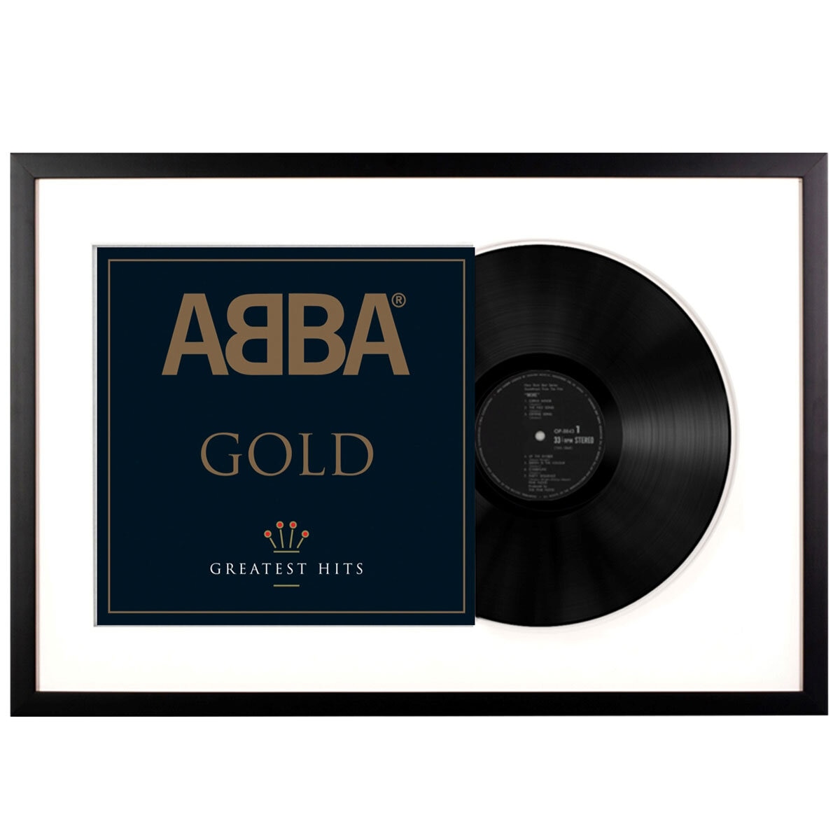 Framed Abba Gold Double Vinyl Album Art/