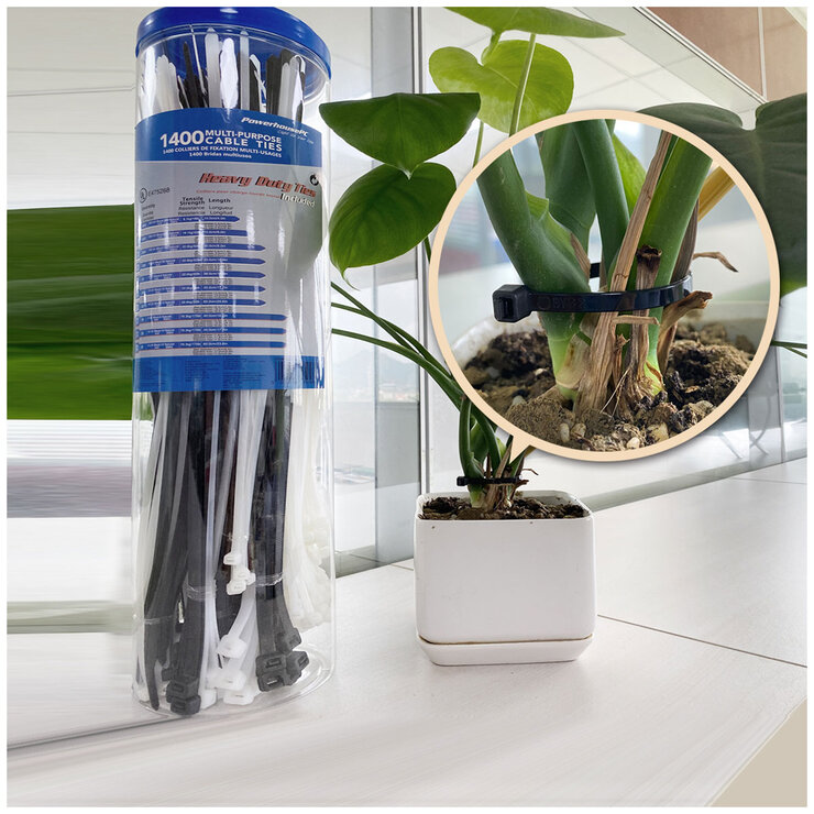 Multi-Purpose Cable Ties 1400 Pieces UV Resistant Multi-Purpose Cable Ties 1400 Pieces UV Resistant