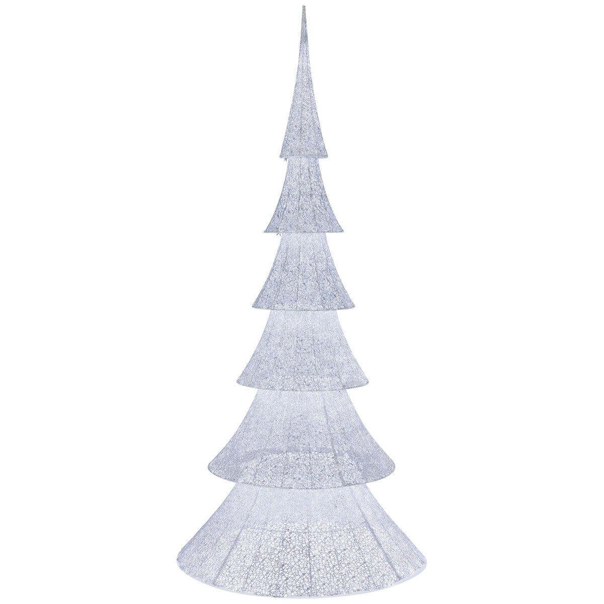 White Glitter Tree with 1000 LED lights 2.34 Metre