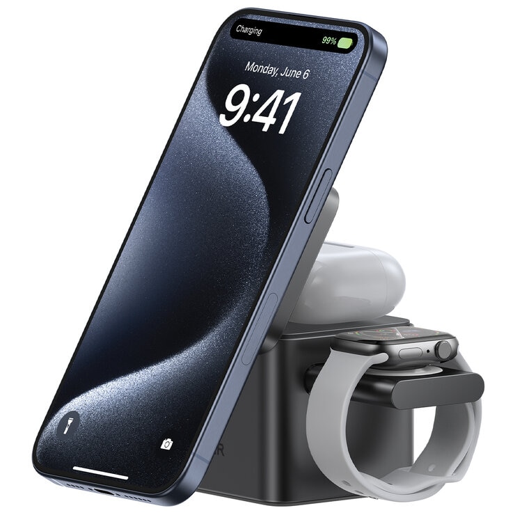 Anker 3-in-1 Wireless Charging Cube with MagSafe B25M5T11 Anker 3-in-1 Wireless Charging Cube with MagSafe B25M5T11