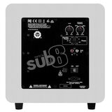 Kanto SUB8 300W 8 Inch Sealed Powered Subwoofer Matte White KO-SUB8VMW-I