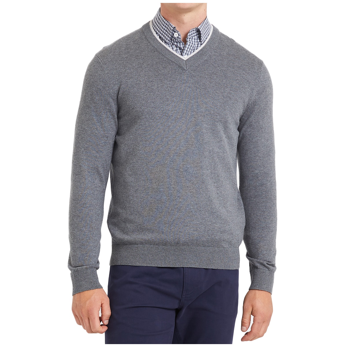 Sportscraft Men's V-Neck Knit Sweater Grey | Costco Austr...