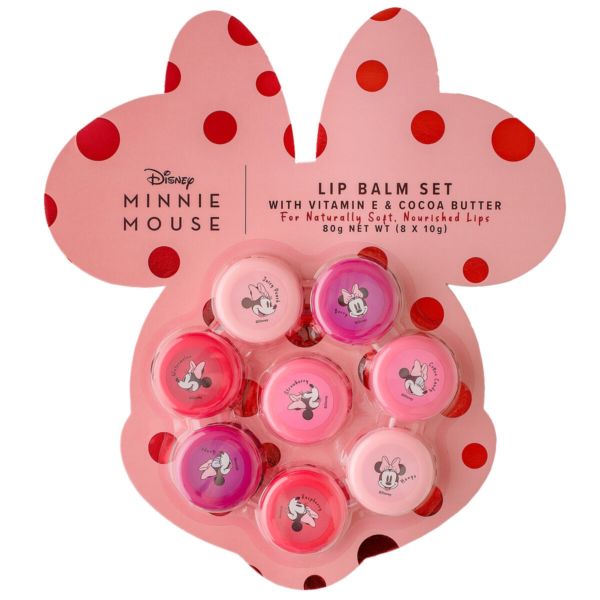 Disney Minnie Mouse Macron Lip Balm Set 8 x 10g