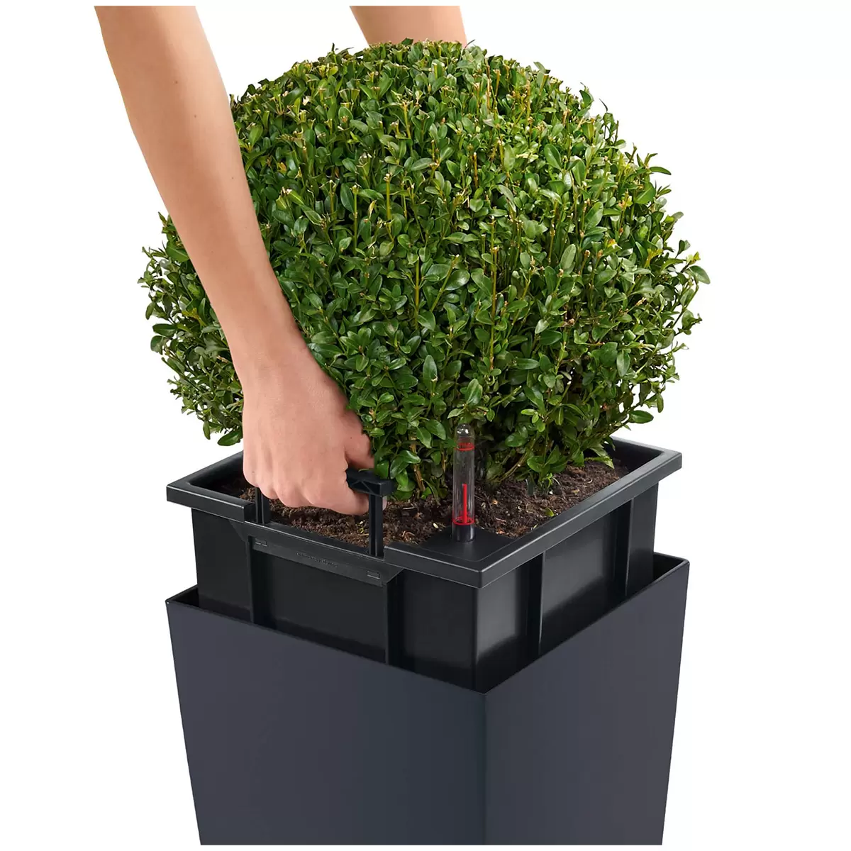 Lechuza Cubico Colour 30 Planter Slate