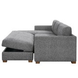 Thomasville Fabric Sofa Chaise With Storage Ottoman 3 Piece