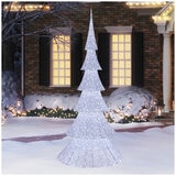 White Glitter Tree with 1000 LED lights 2.34 Metre