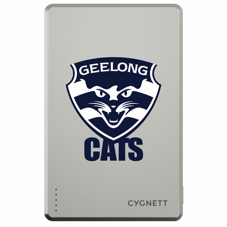Cygnett 5k Slim Mag Power Bank- Geelong Cats CY5365PBCHE Cygnett 5k Slim Mag Power Bank- Geelong Cats CY5365PBCHE