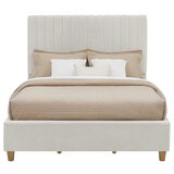 Thomasville Fabric Upholstered Queen Bed Beige