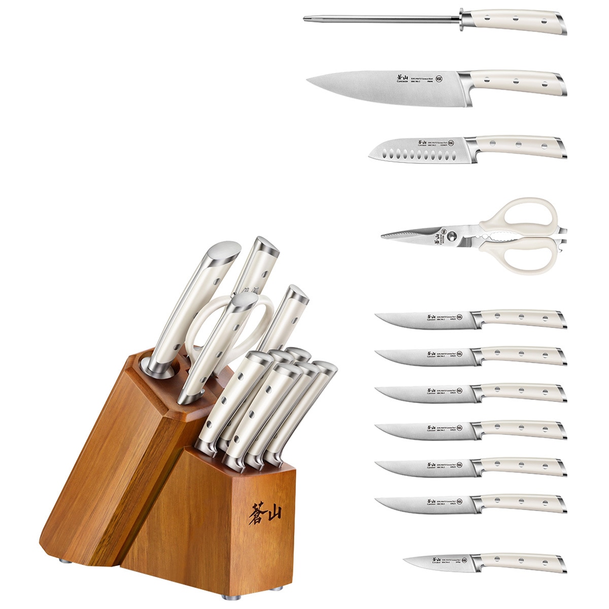 Cangshan S1 Series German Steel Forged 12-Piece Knife Block Set