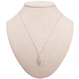 18KT White Gold 0.18ctw Etheral Cascading Leaves Diamond Pendant