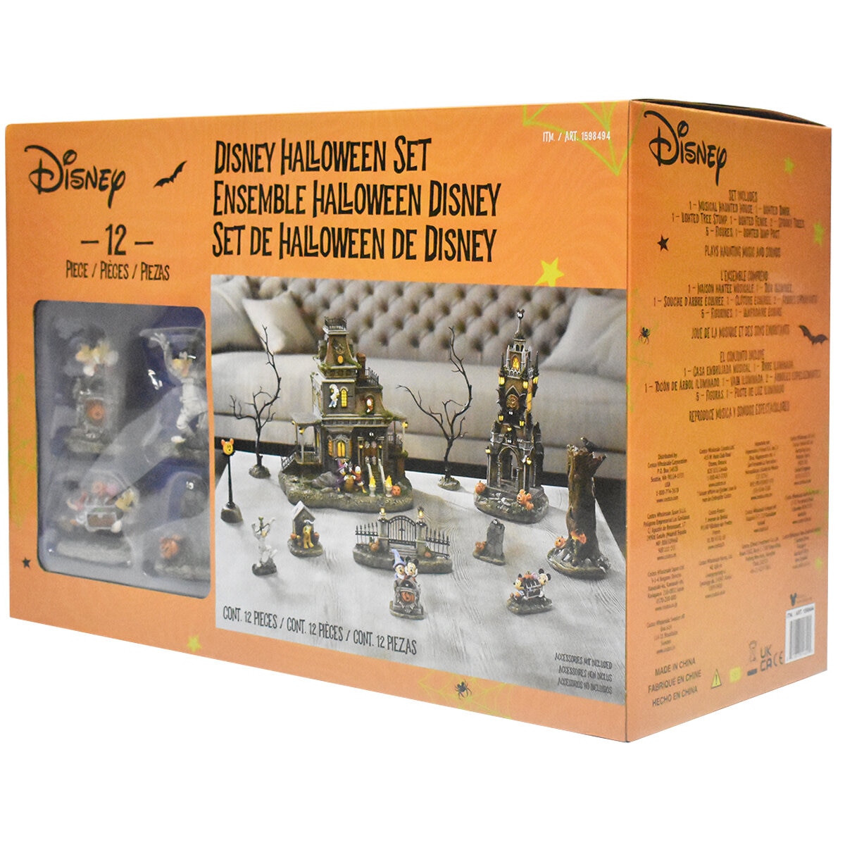 NEW 2022 Costco Disney Halloween Village Haunted House 12 Piece Set ...