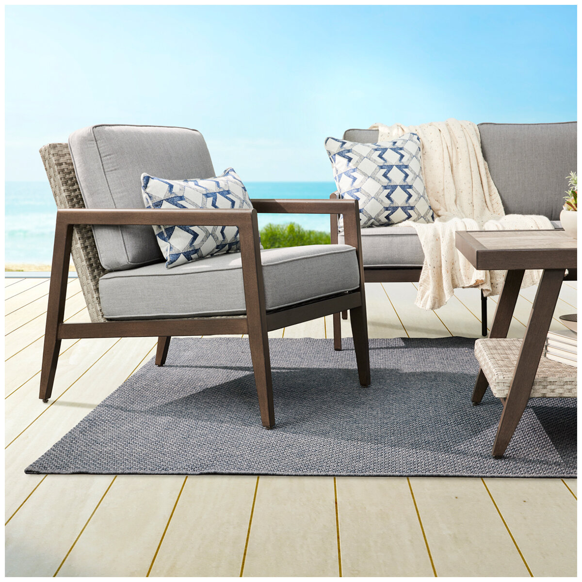 2327668 Agio Keats Woven Deep Seating 4 Piece Set