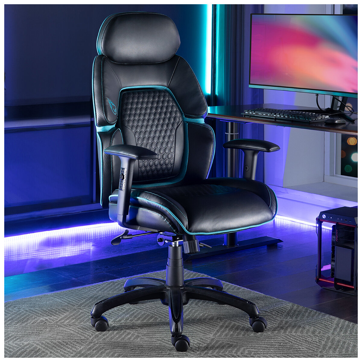 DPS Gaming Chair With Adjustable Headrest Black