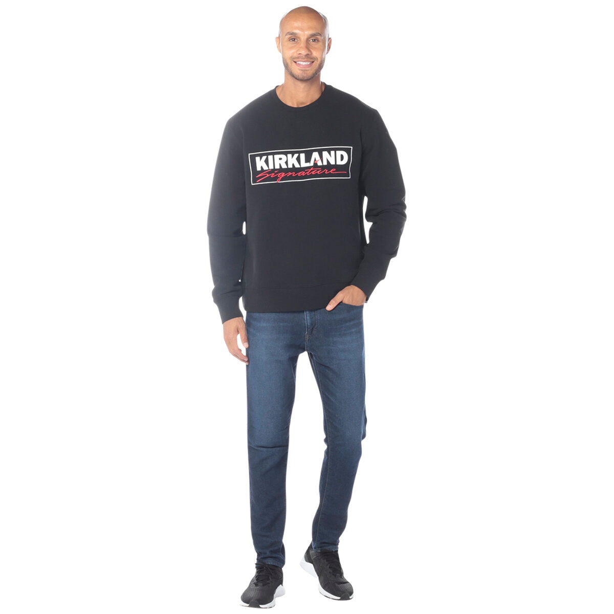 Kirkland Signature Unisex Fleece Crewneck Black