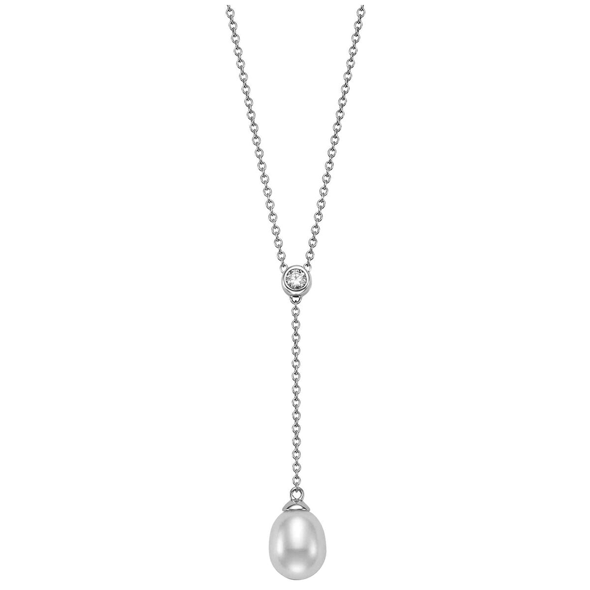 18KT White Gold Cultured Freshwater Pearl Pendant