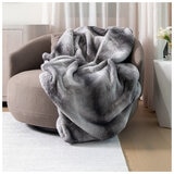 Mon Chateau Luxe Faux Fur Throw Grey