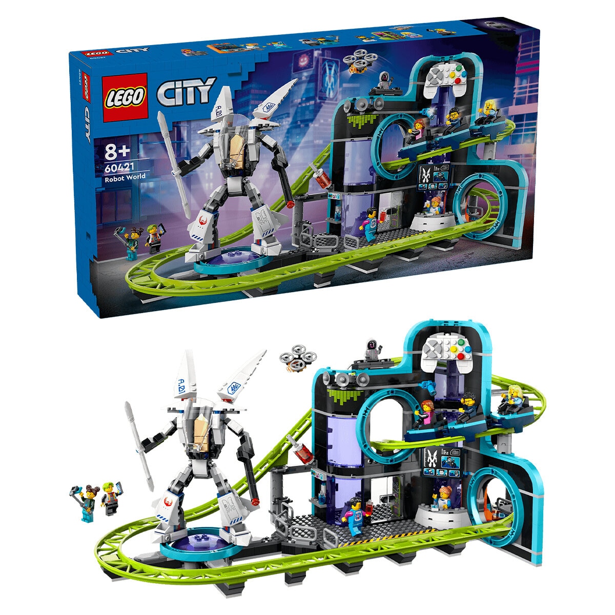 lego city robot world roller-coaster park 6