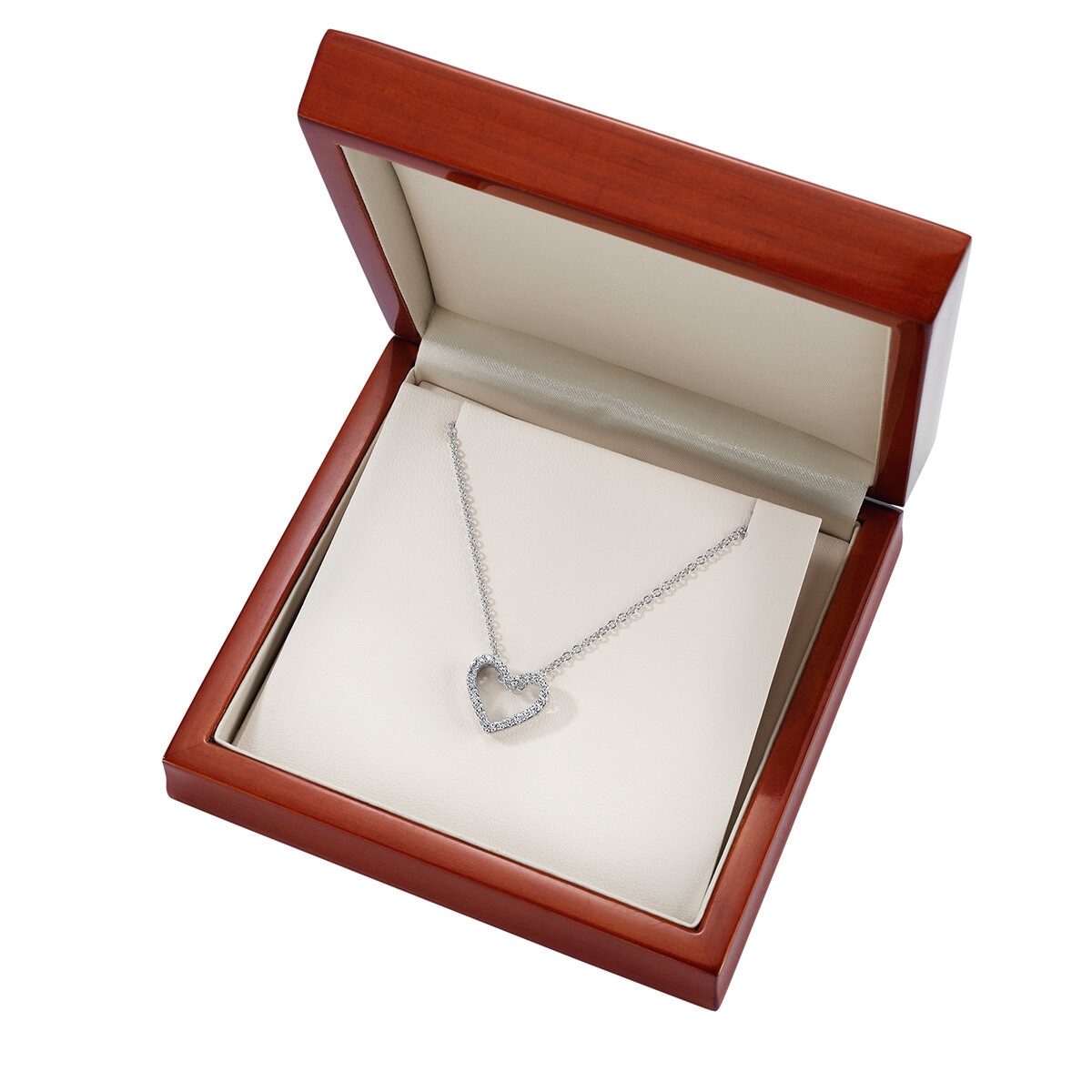 Costco diamond store heart necklace