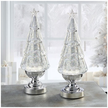 Christmas Tree LED Water Lamp Set 2 Piece