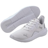 Puma Womens Flyer Runner Shoe - White Metallic Silver