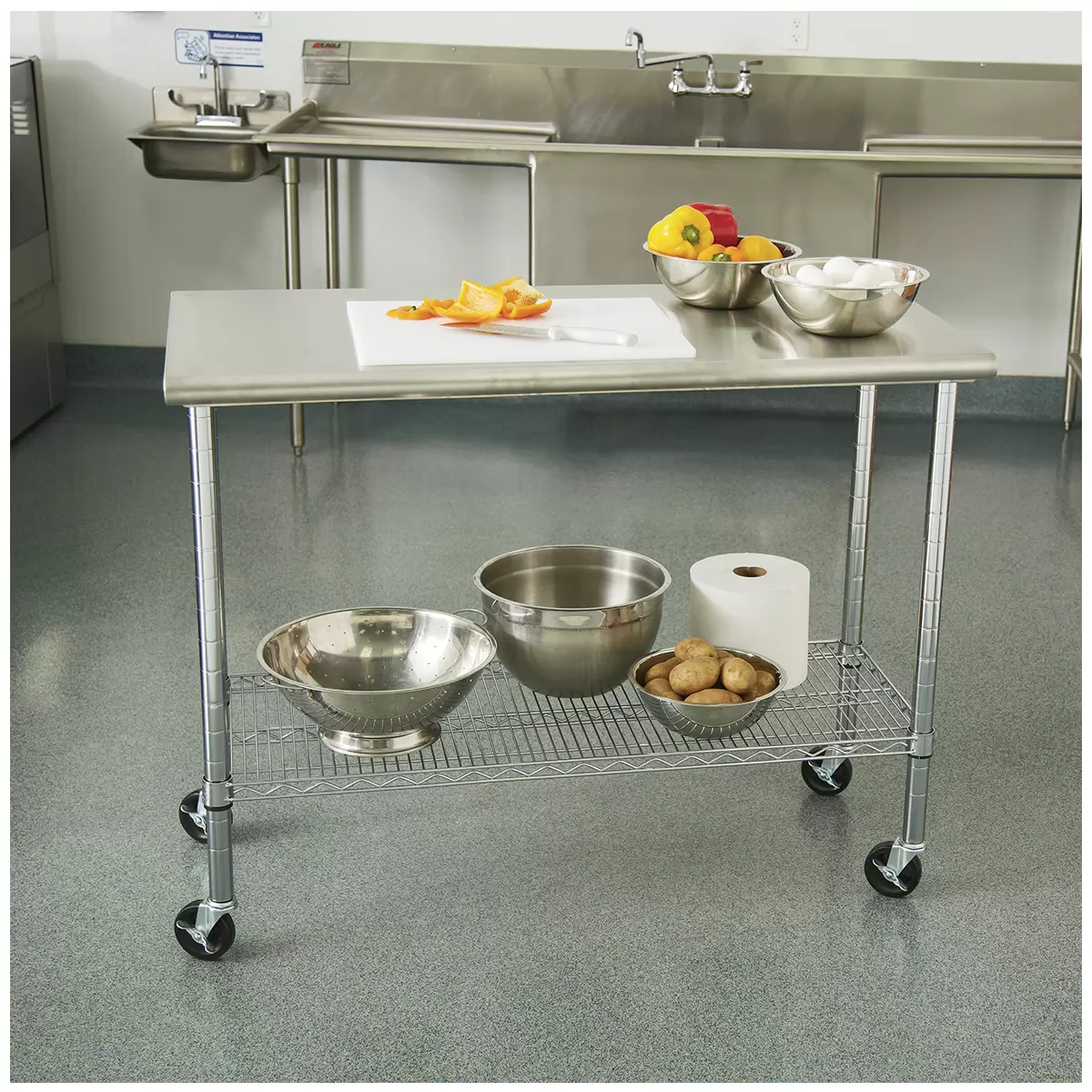 Seville Classics Stainless Steel Work Table