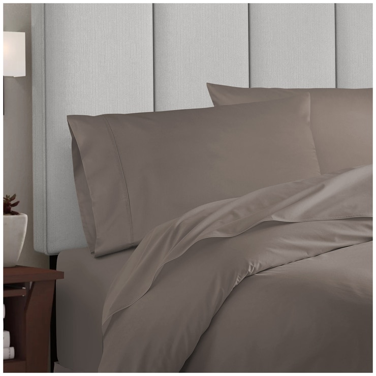 Royal Comfort Balmain Bamboo Cotton Quilt Cover Set Queen Pewter