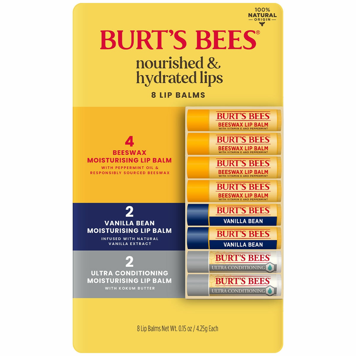 Burt's Bees Nourished & Hydrated 8 Lip Balms Burt's Bees Nourished & Hydrated 8 Lip Balms