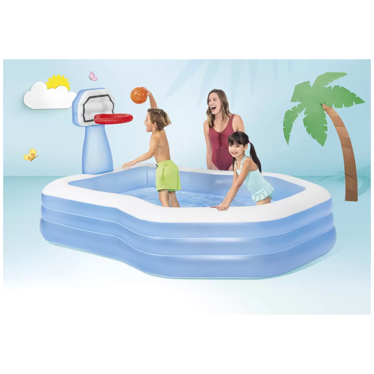 Intex Inflatable Swim Centre Shootin' Hoops Family Pool