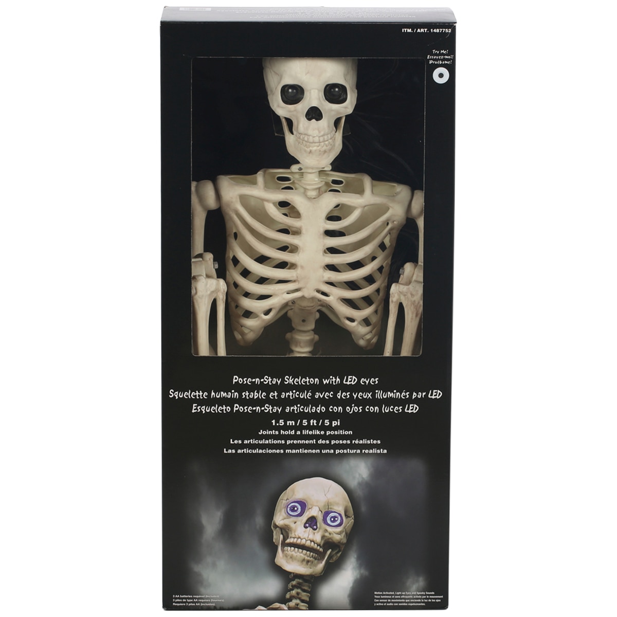 Pose-n-Stay Skeleton with LED Eyes