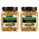 Kirkland Signature Organic Cashews 2 x 1.13kg