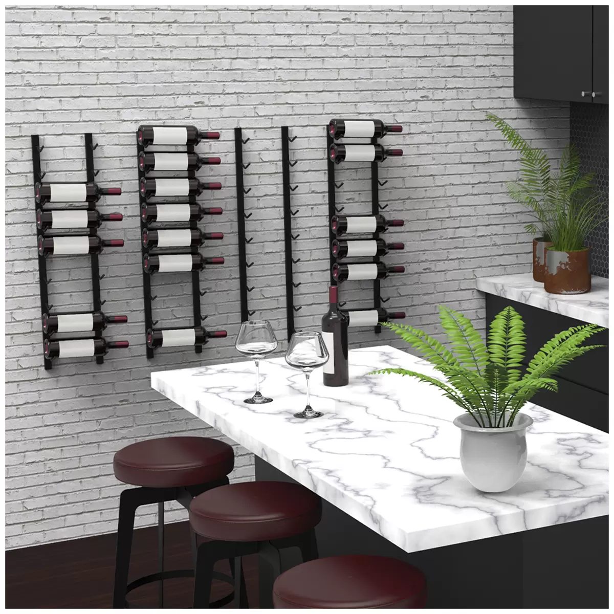 Wine Stash Wall Mounted Side Facing Bottle Wine Rack