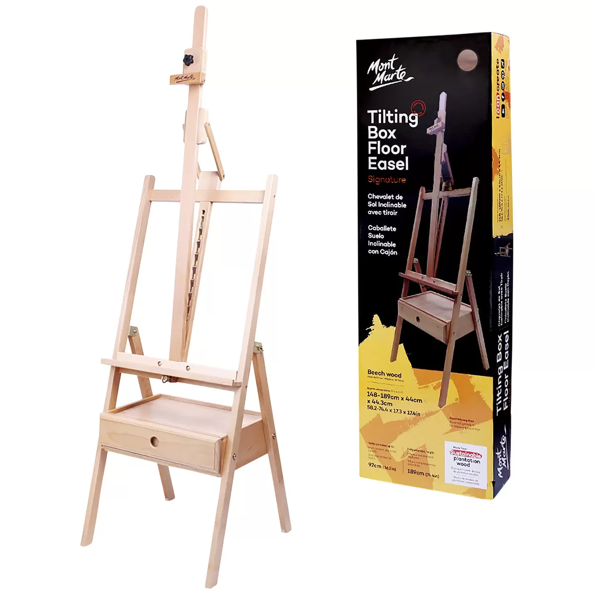 Mont Marte Tilting Box Floor Easel