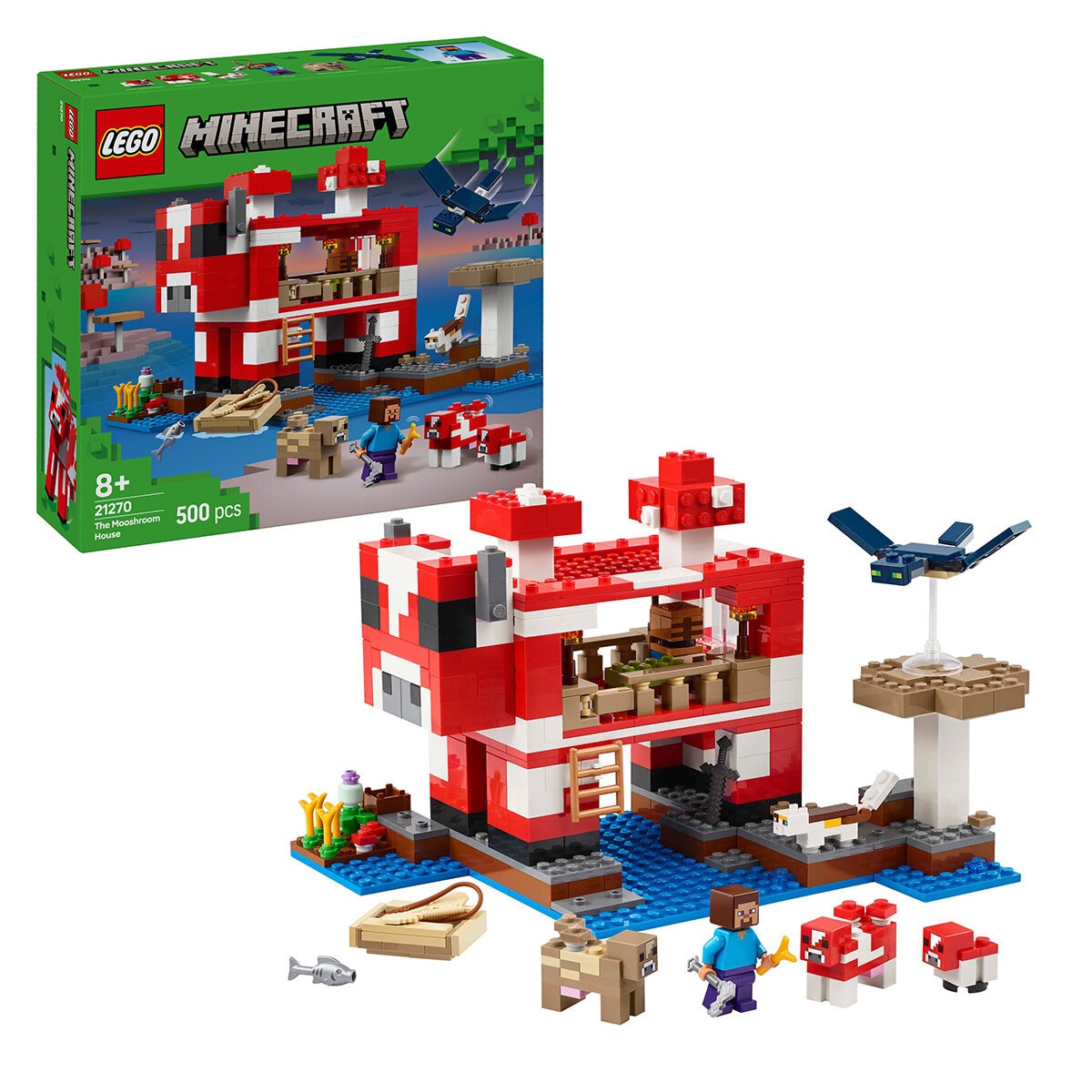 LEGO Minecraft The Mooshroom House Island Gamer Kit Toy for Kids 21270