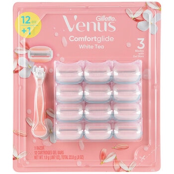 Gillette Venus Comfortglide White Tea Razor + 12 Cartridges