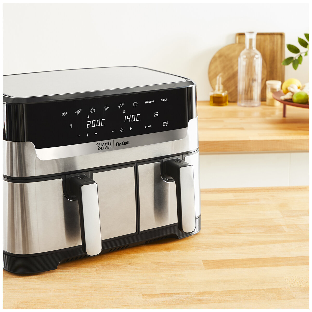 Jamie Oliver By Tefal Dual Drawer Air Fryer EY905J Jamie Oliver By Tefal Dual Drawer Air Fryer EY905J