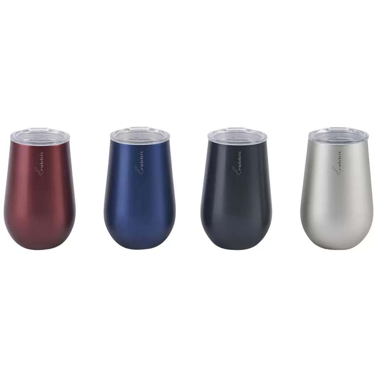 Rabbit Double Wall Stainless Steel Wine Tumbler Set 4 Pack 354ml