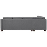 Thomasville 3 Piece Fabric Sectional with Storage Ottoman/