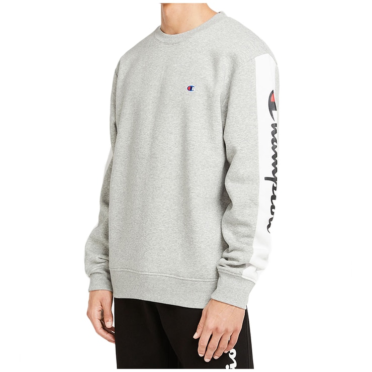 Champion Panel Crew Sweater Heather Grey | Costco Australia