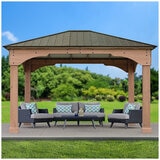 Yardistry 4.3 x 3.7 Metre Grand Gazebo with Aluminium Roof