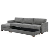 Thomasville Fabric Sofa Chaise With Storage Ottoman 3 Piece