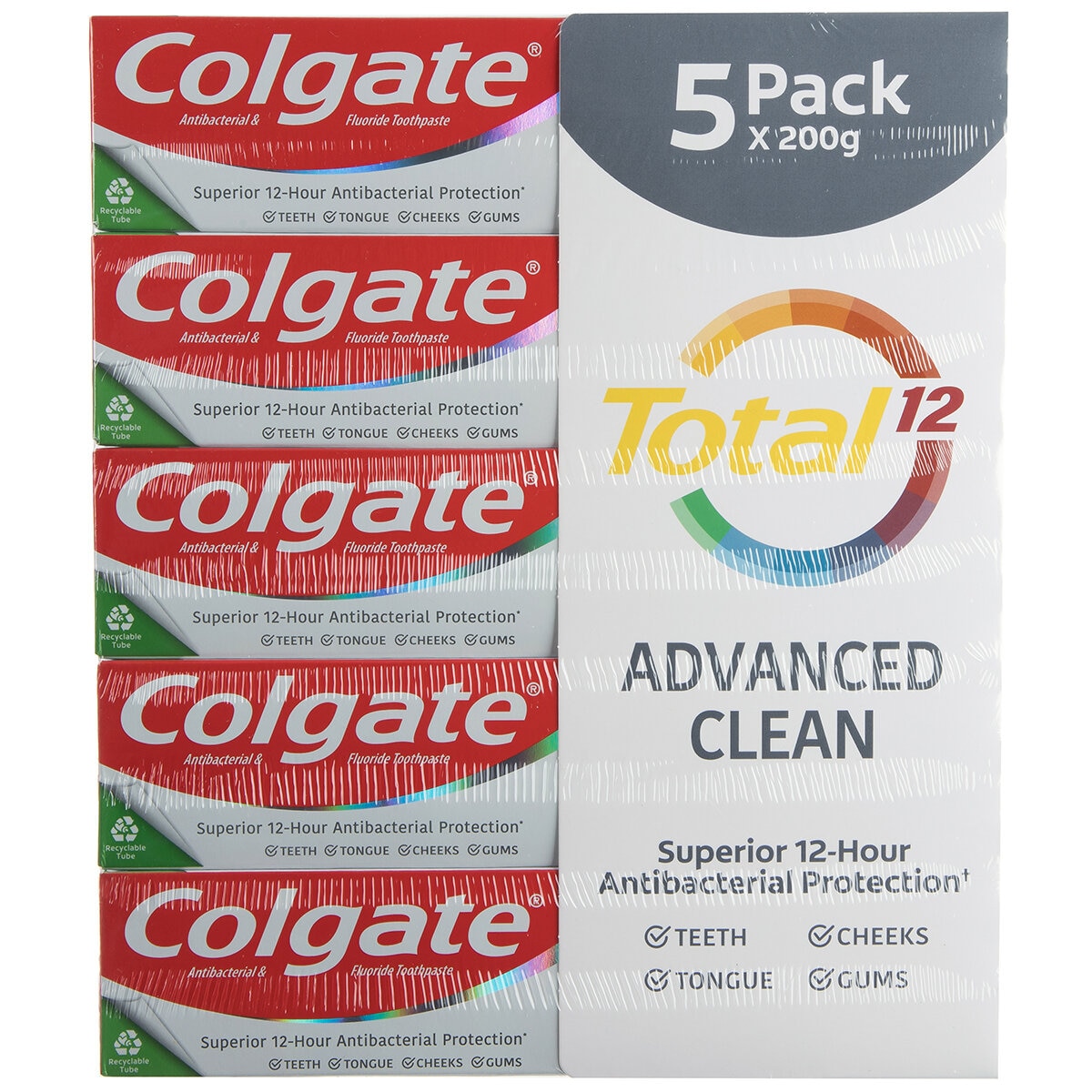 Colgate Total Advanced Clean Toothpaste 5x200g