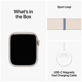 Apple Watch Series 9 GPS 45mm Starlight Aluminium Case with Starlight Sport Band - S/M