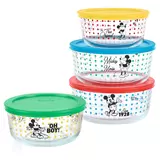 Pyrex Disney Glass Storage 8 Piece Set Mickey Mouse