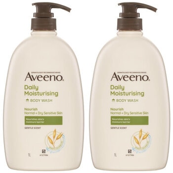 Aveeno Daily Moisturising Body Wash Gentle Scent 2x1L