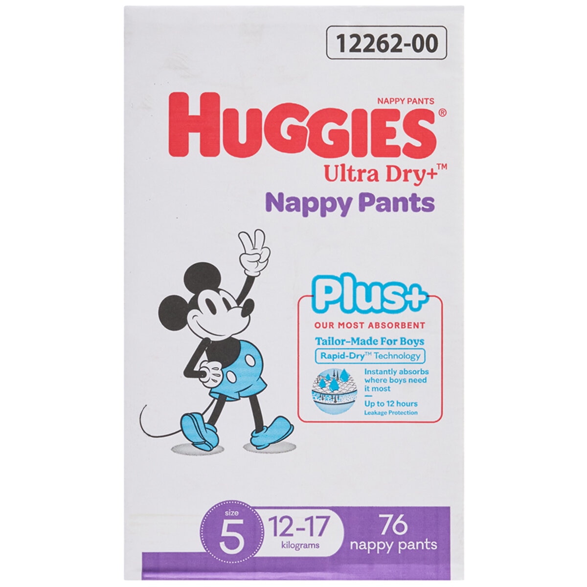 Huggies Boys' Ultra Dry Nappy Pants Plus Size 5 76 Nappy Pants