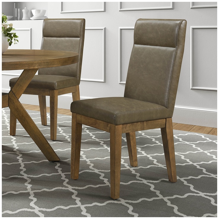 Bayside Furnishings Dining Chairs Brown 2pk | Costco Australia