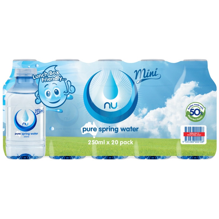 Nu Pure Spring Water 20 x 250ml | Costco Australia